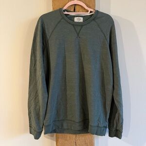 Mens MARINE LAYER Classic Crewneck Pullover Sweatshirt Green L Large